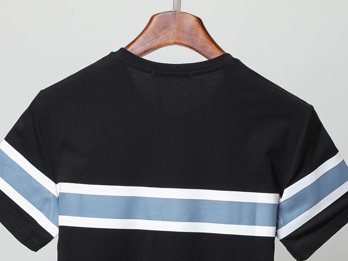 

2021 Summer New Regular Fit Letter Print T-shirt Men 100% Cotton Breathable Tshirt Plus Size Skin-friendly Tops PP120286