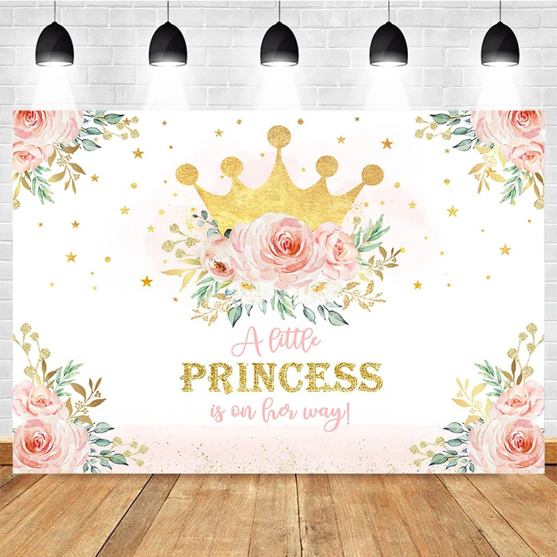 

Mocsicka фон для детской фотосъемки с изображением цветов и короны украшение для детской портретной съемки баннер для фотосъемки