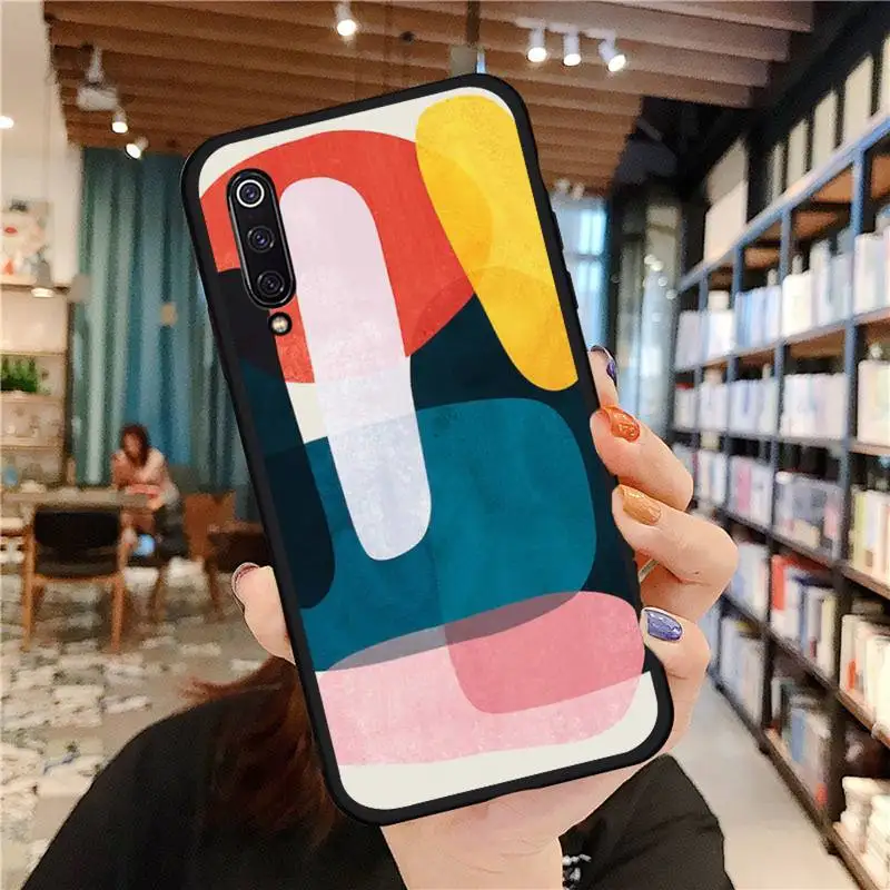 

Casual color art graffiti color block Phone Case For Xiaomi Redmi 7 9t 9se k20 mi8 max3 lite 9 note 8 9s 10 proSoft silicone