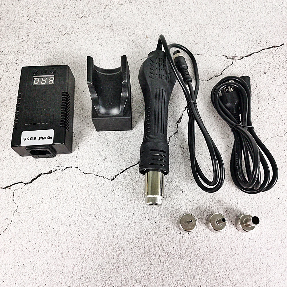 

Воздуходувка горячего воздуха, тепловая пушка SAIKE 8858, Портативная паяльная станция BGA для ремонта, паяльный аппарат, пистолет горячего воздуха