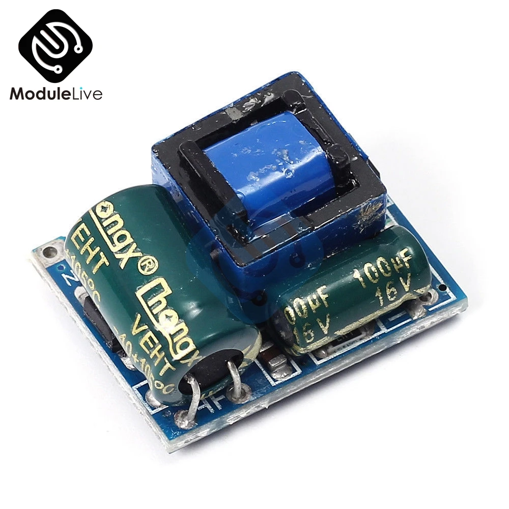 AC DC 5V 600mA блок питания 3W изолированный Переключатель 220V до понижающий модуль