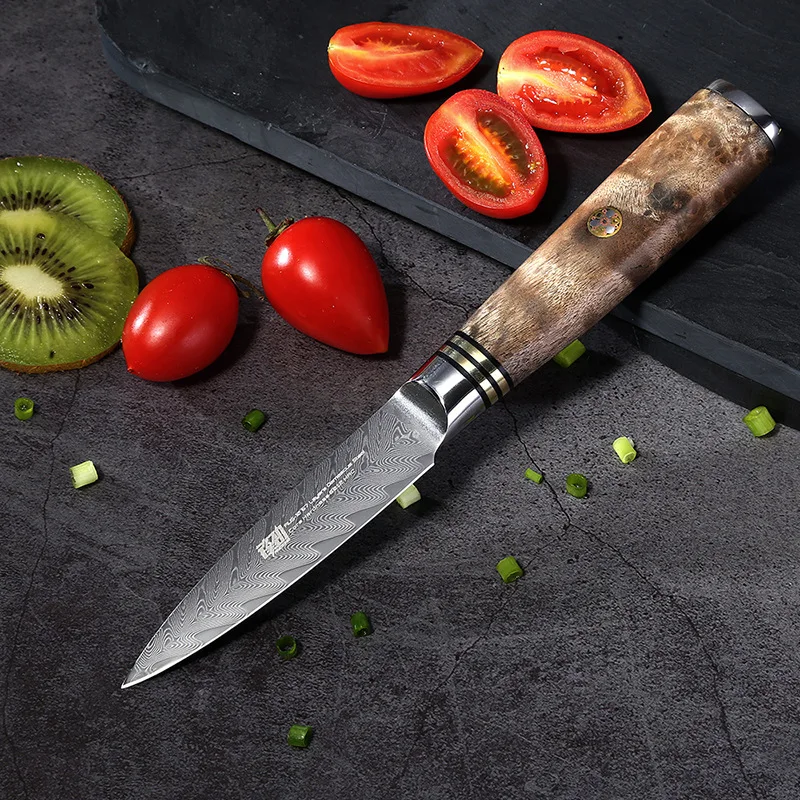 

Damascus Fruit Knife Fishbone Sharp Peel Knife Exquisite 3.5-inch Paring Knife Sharp And Durable Lightweight