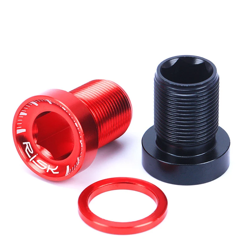 

RISK M15x19 Mountain Bike Splined Bottom Bracket Bolts 7075 Aluminum Alloy Bicycle Waterproof Cover Bottom Bracket Crank Screws