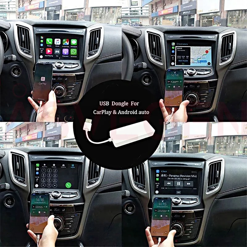 Беспроводной Carplay для Iphone и Android Bluetooth HD видео по USB универсальный Hyundai Veracruz KIA Sportage R