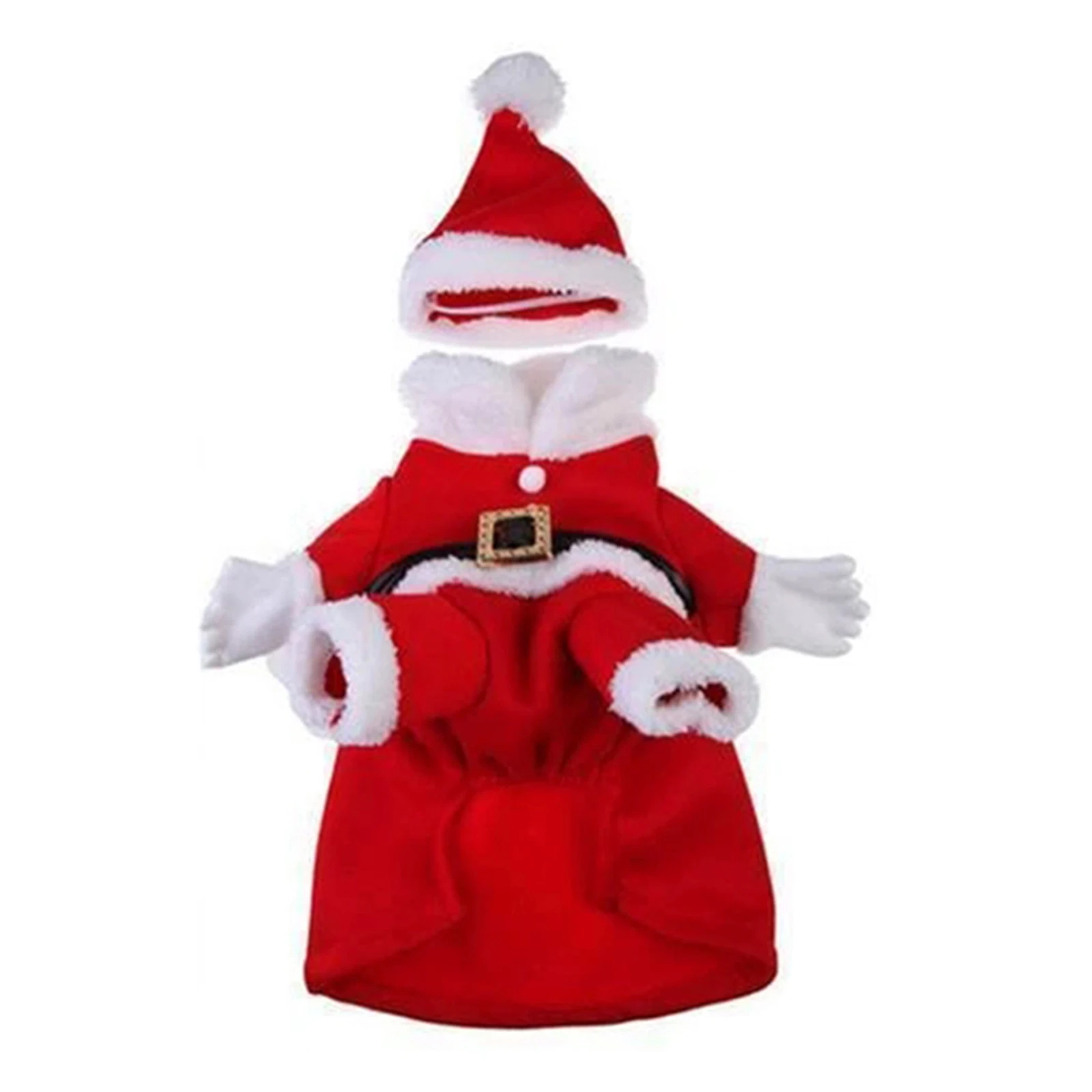 

Рождественские 3D костюмы для собак с шапкой, костюм Санта-Клауса для собак, зимние теплые пальто, одежда для собак, распродажа