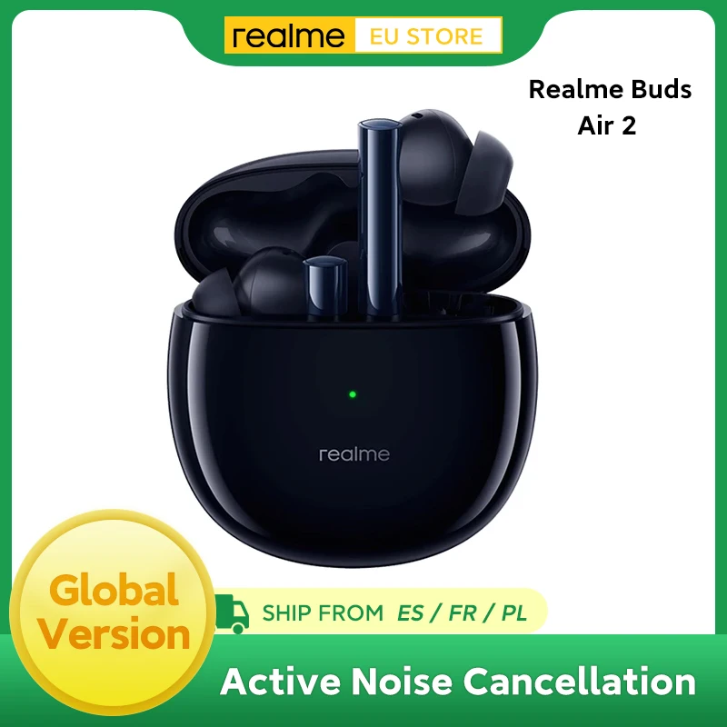 

Global Version Realme Buds Air 2 TWS Wireless Bluetooth Earphone Active Noise Cancellation 24hr Total Playback Earphones