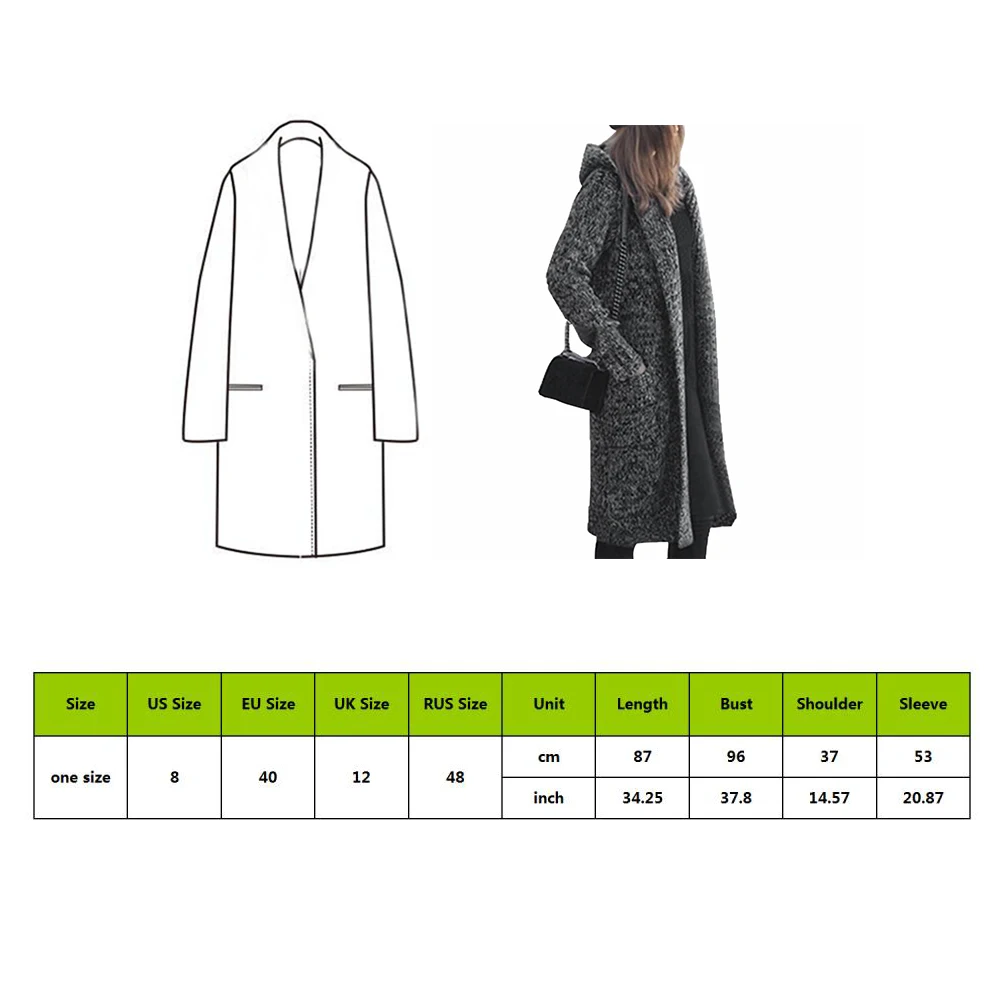 Женский длинный кардиган модный вязаный свитер на осень 2019 женское большое