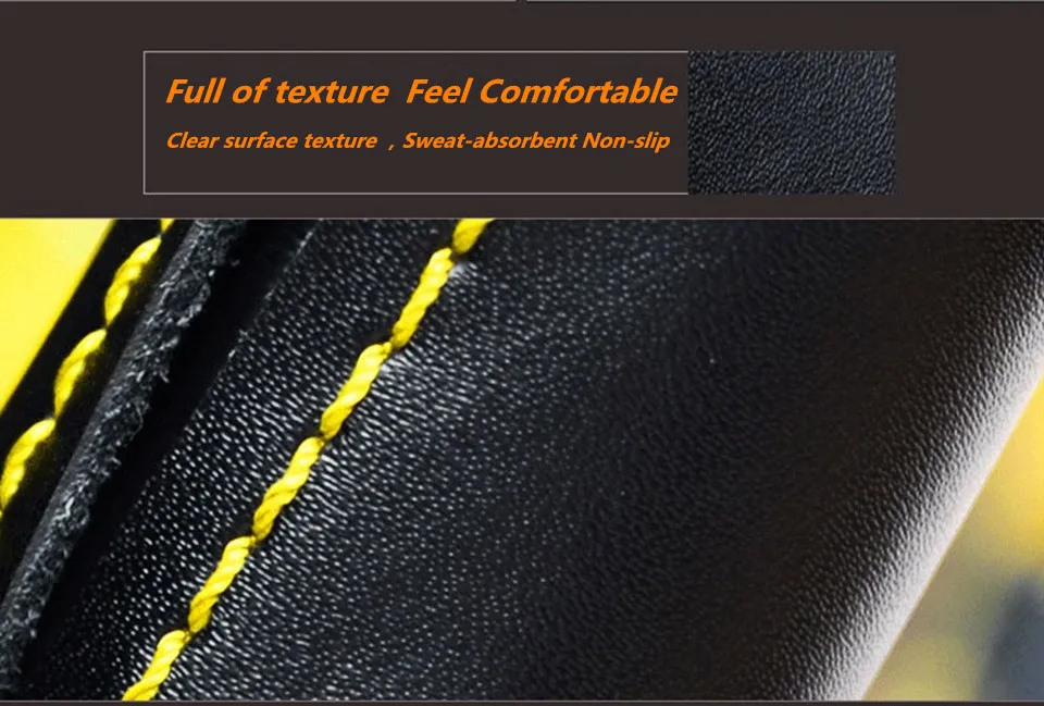 DIY Motion paragraph Genuine leather Hand-Stitched Car steering wheel cover For Chevrolet camaro- Car accessories