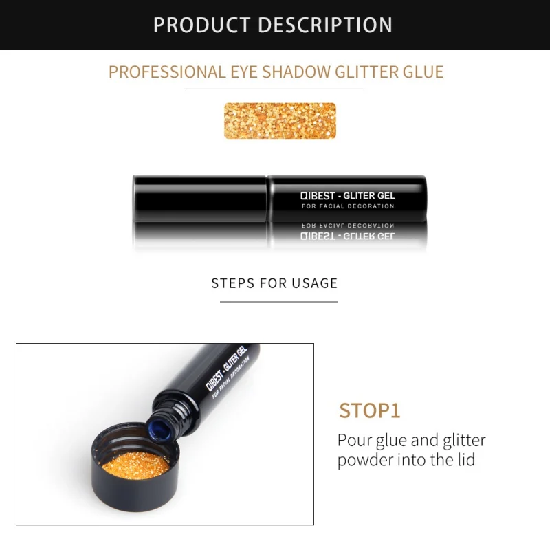 Блестящая пудра специальный клей основа для макияжа стойкий блеск губ