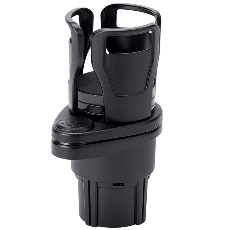 

Car Cup Holder Expander Adapter 2 in 1 Cup Mount Extender 360 Degrees Rotating Adjustable Storage Rack