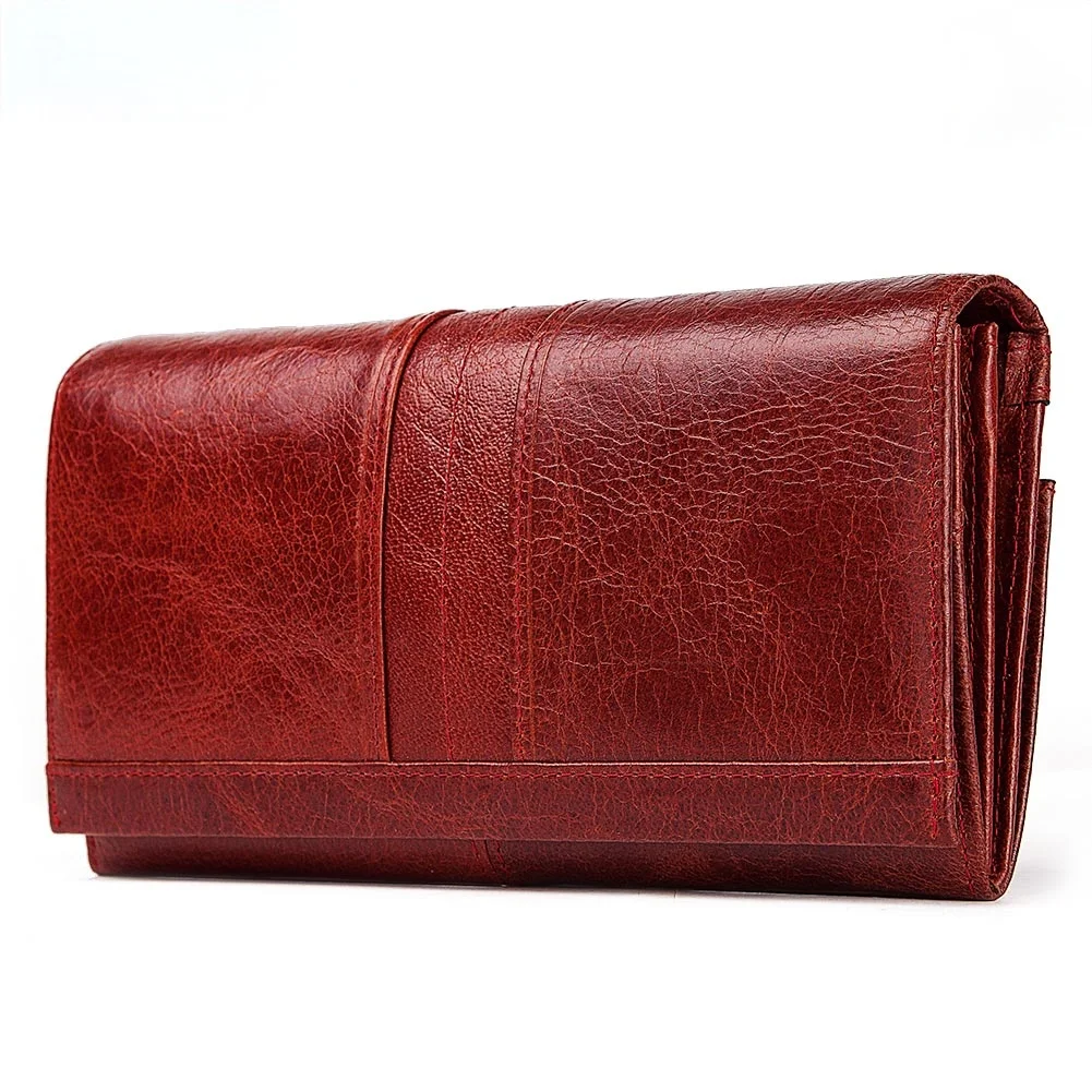 

Genuine Leather Women Long Purse Female Clutches Money Wallets Handbag Handy Passport walet for Cell Phone Card Holder