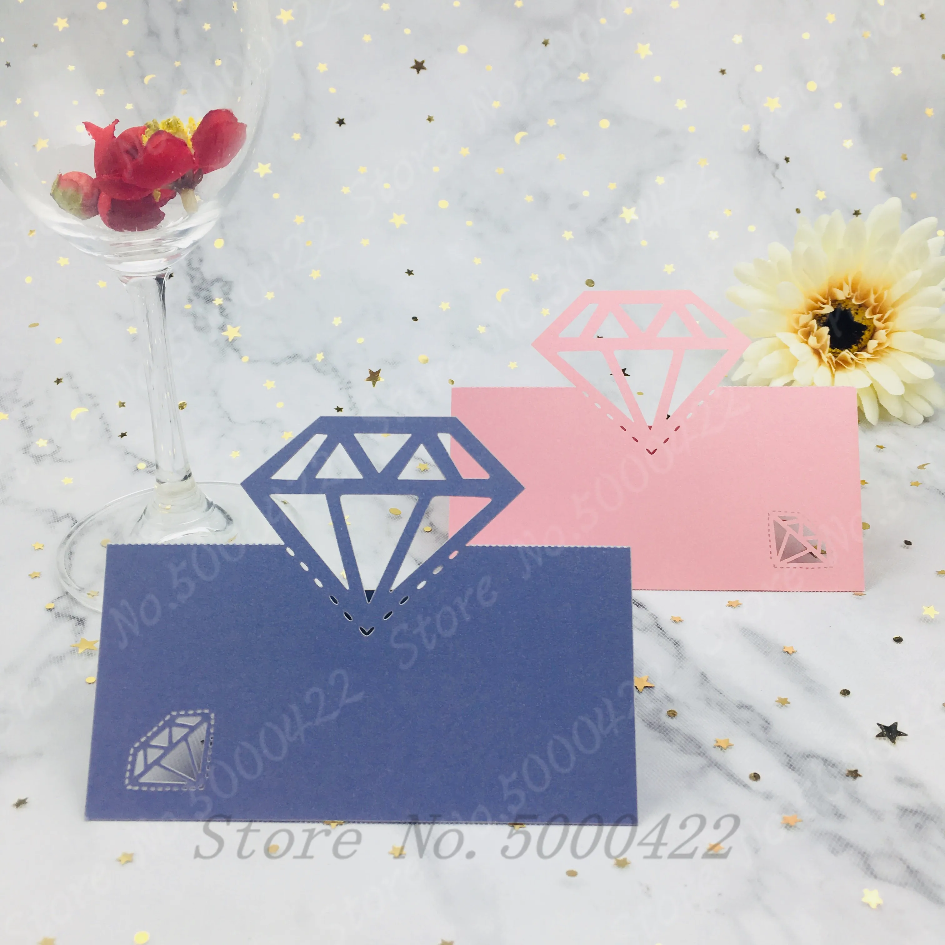 50 шт. Алмазный Свадебный Стол отметка винный бокал Женская тема приглашение