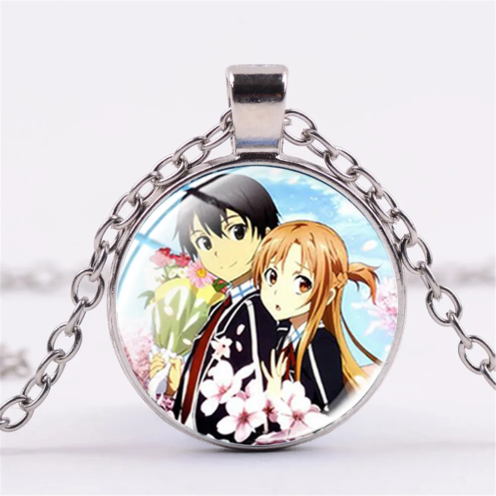 Модное ожерелье SONGDA с мечом из аниме Искусство Онлайн со стеклянным куполом