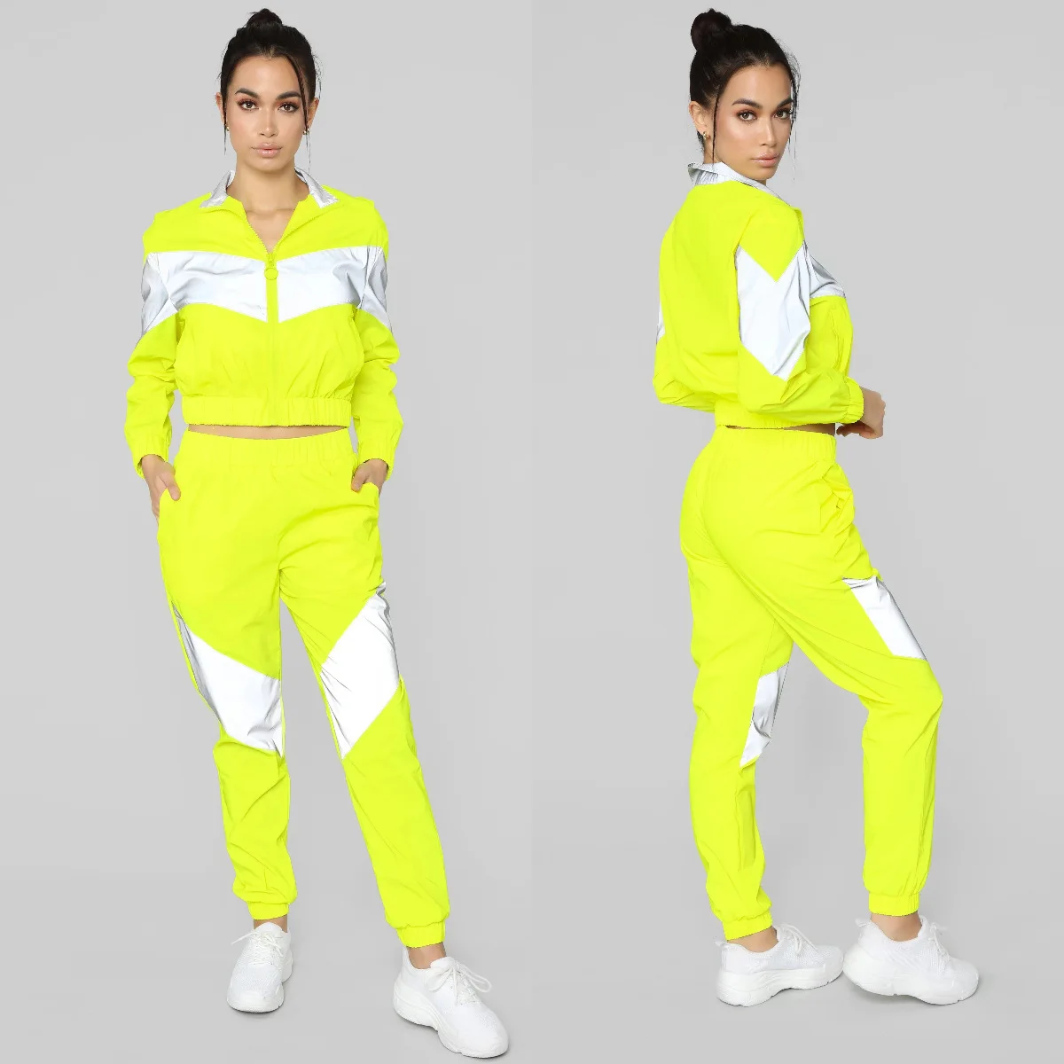 Новый европейский и американский женский Повседневный Спортивный костюм осень