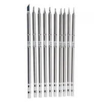 10pcslot soldering replacement soldering iron tips t12 handle t12 k bc2 bl bc1 bc3 soldering tips for hakko fx951 fx952
