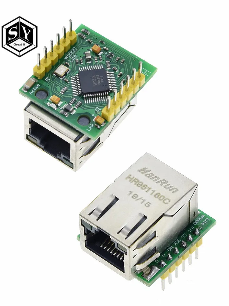 1 шт. Great IT Smart Electronics USR ES1 W5500 Chip новый конвертер SPI в LAN/ Ethernet TCP/IP Mod|Интегральные
