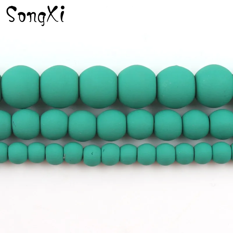 Травяной зеленый гематит бусины натуральный камень Резиновые Круглые свободные