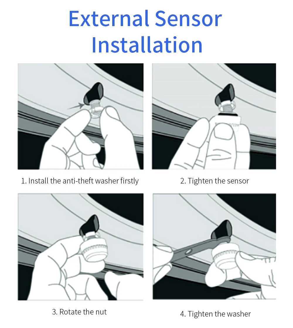 Система мониторинга давления в шинах с ЖК дисплеем|Датчик шинах| |