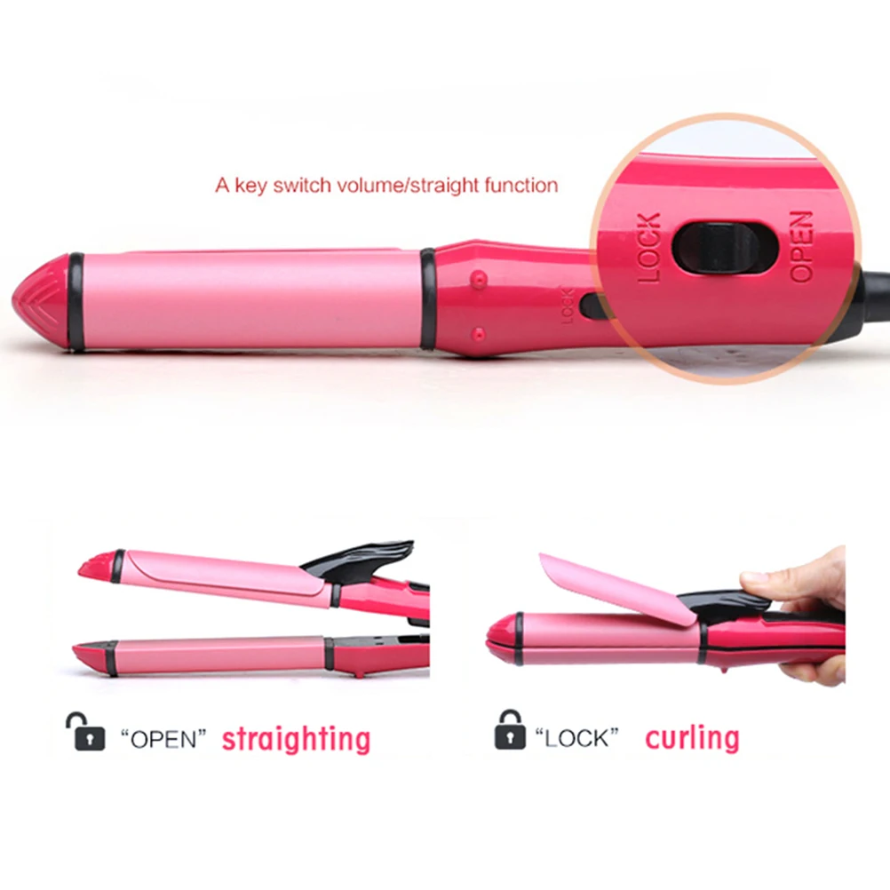 Щипцы для завивки и выпрямления волос 2 в 1 керамические щипцы с турмалином