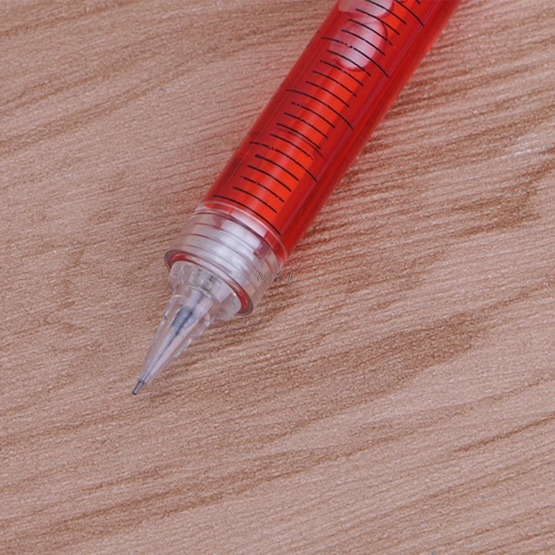 

1pc Nurse Syringe Injector Mechanical Pen Pencil Syringe Shape Sharp Office School Stationery