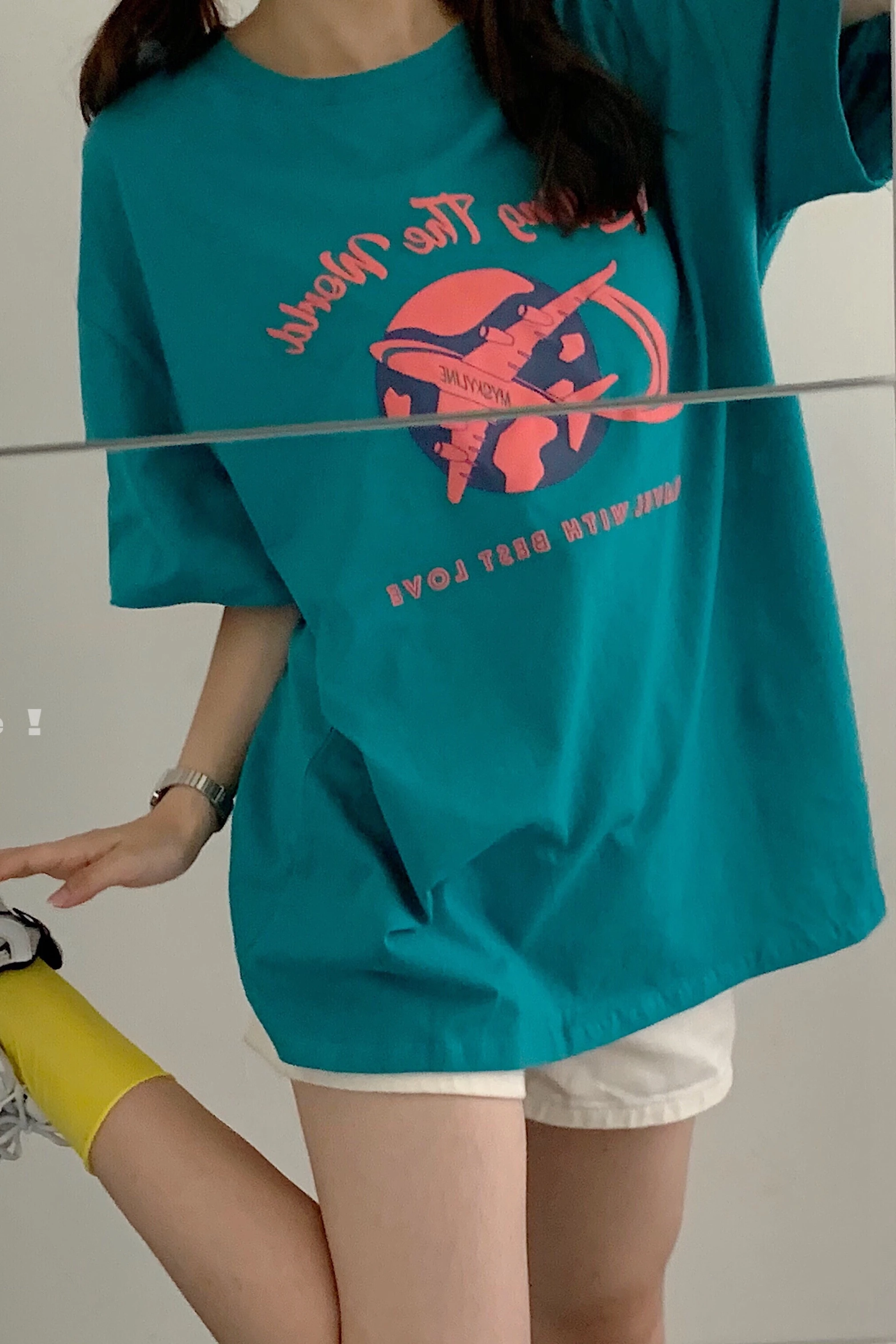 

Houthion Loose Plus Size Women's T-shirt New Casual Top Fashion Short Sleeve T Shirt Letter Printing O-neck Tshirt Summer Cotton