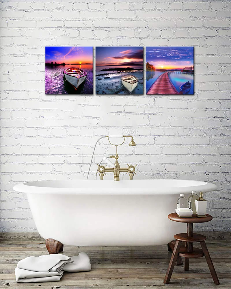 

3 Pieces Canvas Posters and Prints Bedroom Beautiful Sunset Print Home Decor Poster HD Painting for Room Decoration Pictures