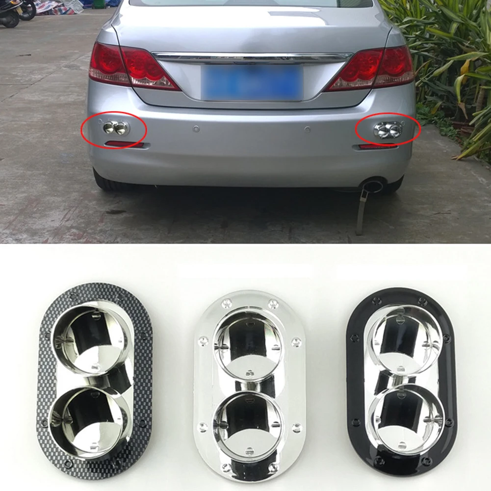 

1 Pair Universal Fake Tape Car Decorative Exhausts Accessories Sticker ABS Auto Styling Protective Adhesive Anti Collision