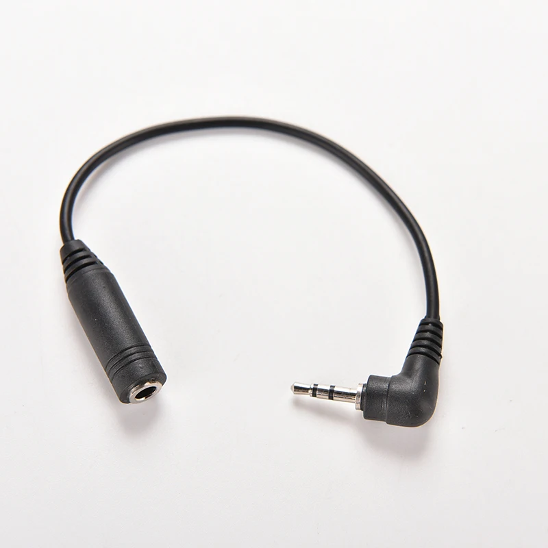 

2.5mm Right Angle Male Plug To 3.5mm Female Jack Stereo AUX Audio TRS Socket DC Power Adapter Converter Cable 15.5cm Length 1pc