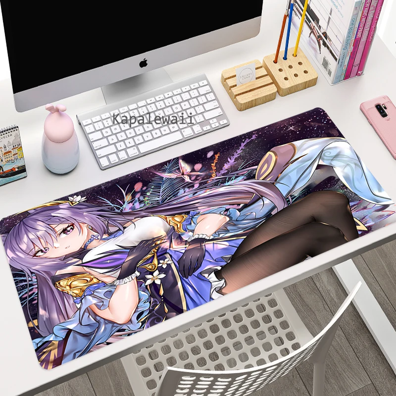 

Большой коврик для мыши, игровые аксессуары ковер XXL, Настольный коврик для ПК, геймерский компьютерный коврик для клавиатуры, Настольный коврик Genshin, ударопрочный коврик для мыши