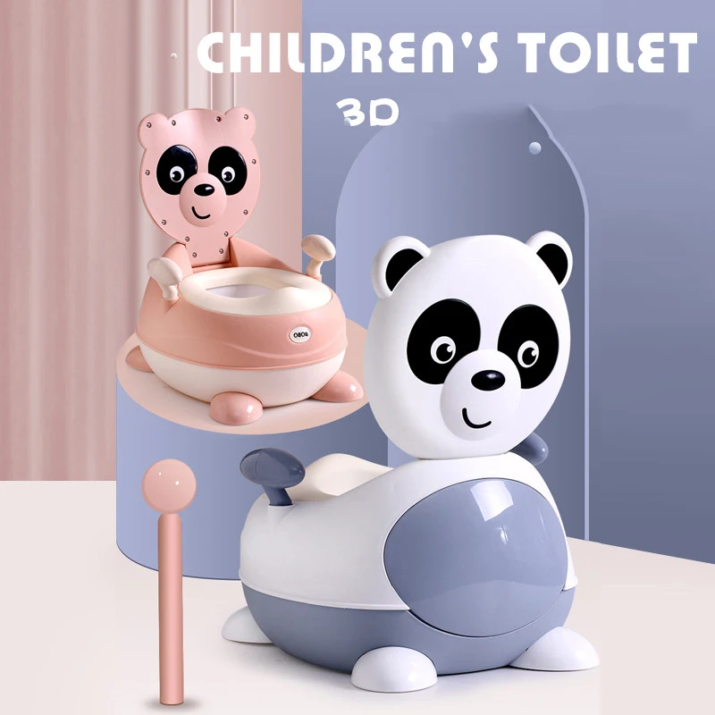 Детский унитаз Baby Cartoon Panda для улучшения домашней ванной комнаты, переносной урна для путешествий.