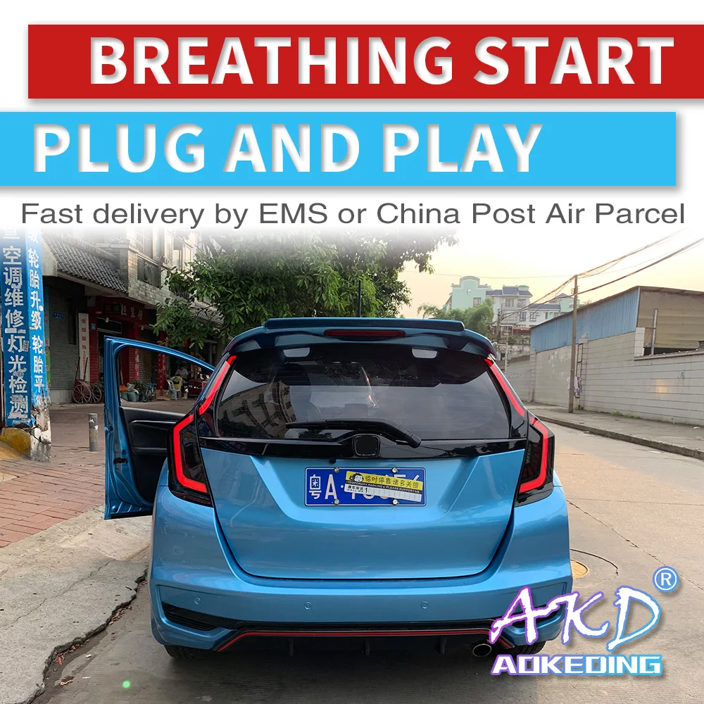 Стайлинга автомобилей чехол для HONDA Fit Jazz хвост светильник s 2014-2019 светодиодный