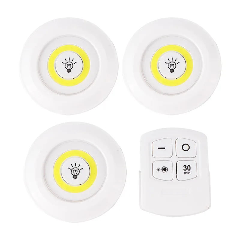 Dimmable LED Under Cabinet Light with Remote Control Battery Operated Closets Lights for Wardrobe Bathroom lighting | Лампы и