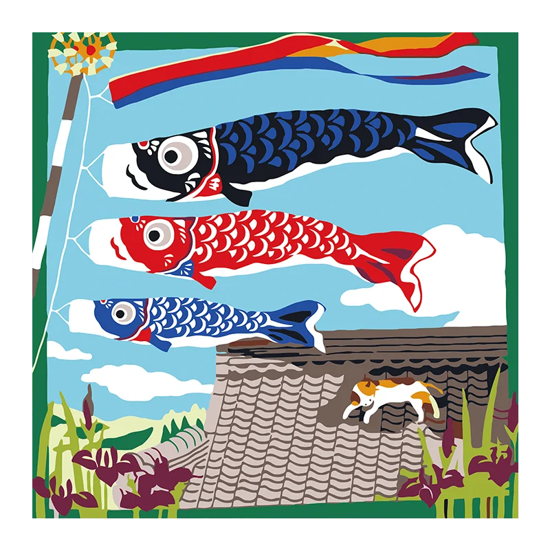 Diy paint by digital pictures Japanese characteristics art creative decorative painting adult decompression | Дом и сад