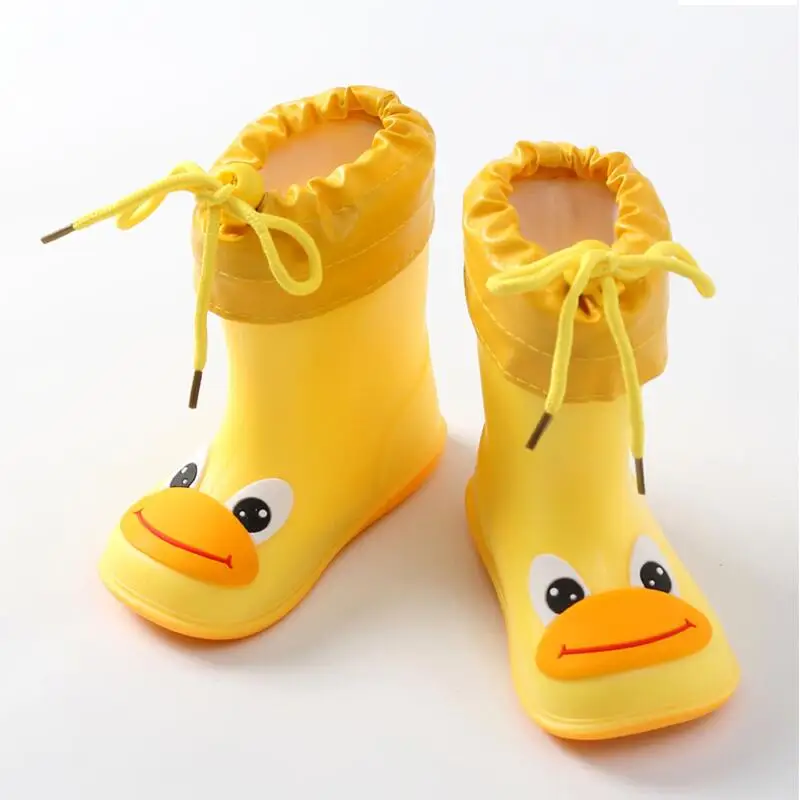 Дождевые ботинки для мальчиков и девочек сапоги от дождя из ПВХ водяная обувь