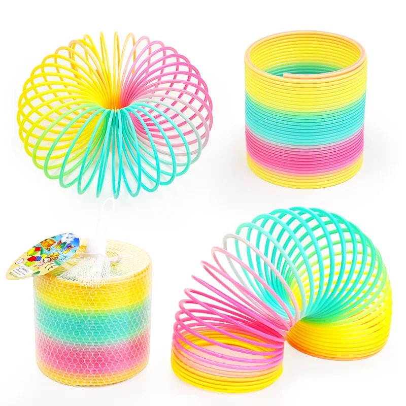 

Plastic Rainbow Magic Circle Creative Decompression 7 Color Elastic Ring Educational Toys for Kids Games Funny Gift 1pcs Random