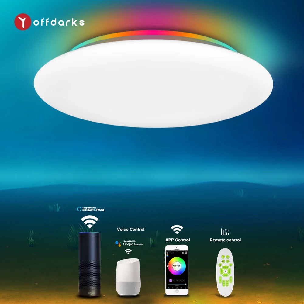 Умный светодиодный потолочный светильник OFFDARKS WIFI голосовое управление RGB