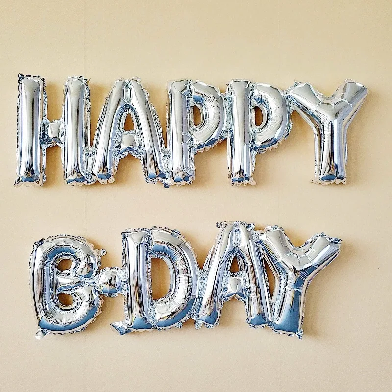 Большой 57 дюймовый шар Happy Bday баннер из алюминиевой фольги шары для украшения дня