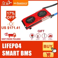 LiFePO4 Smart BMS 4S 250A 8S 16S 200A Bluetooth for 12V Battery Pack 16S 250A BMS for  LiFePO4 48V Battery Pack Daly BMS Smart