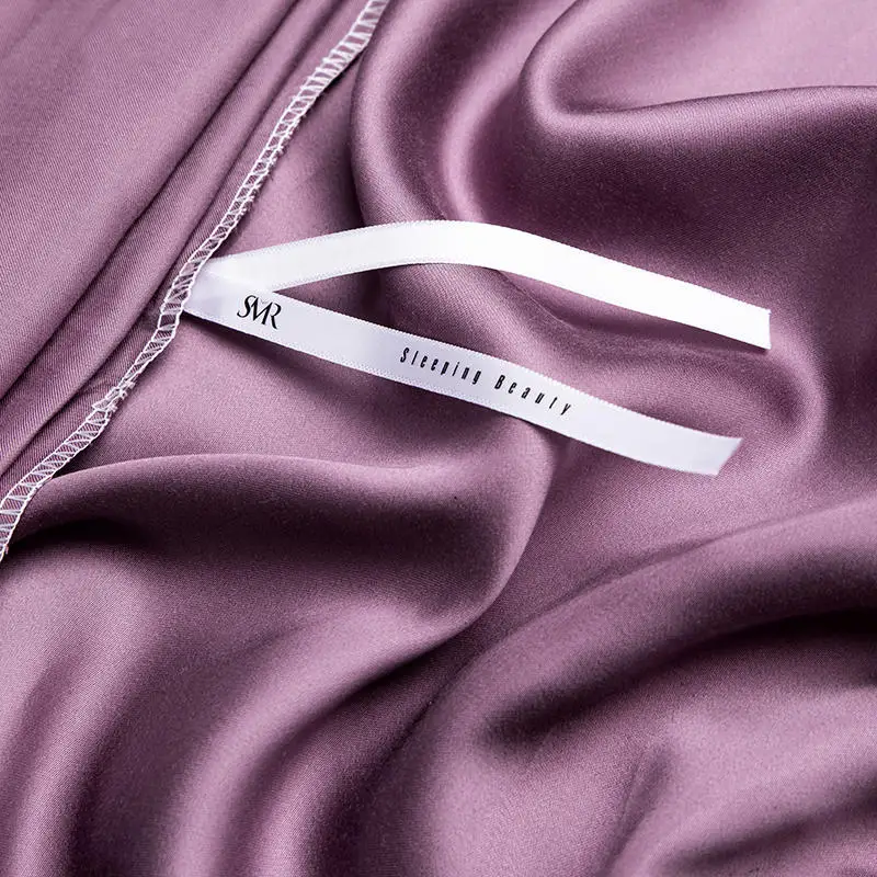 

LIV-ESTHETE NOBLE 100% SILK BEAUTY BEDDING SET SILKY HEALTHY PURPLE DUVET COVER FLAT SHEET PILLOWCASES QUEEN KING BED LINEN SET