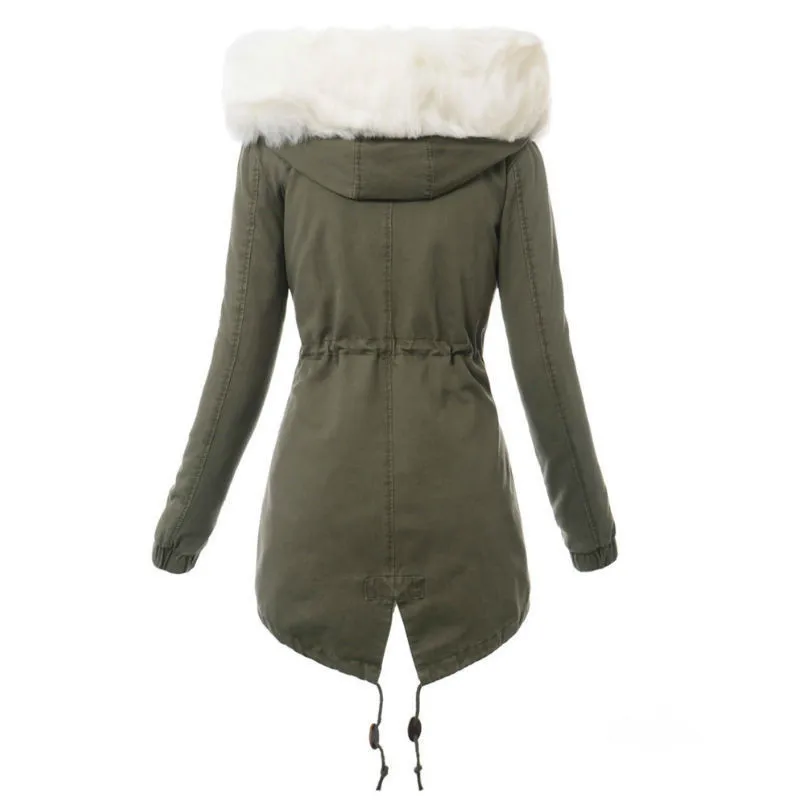ZOGAA Fashion Women's Faux Fur Hooded Coat Winter Warm Thicken Parka Jacket Outwear