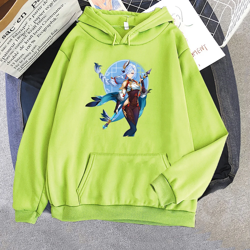 

Fashion Hoodie Genshin Impact Sweatshirts Men's Shenhe Print Hoody Women Fleece Harajuku Hip Hop Casual Streetwear Long Sleeve
