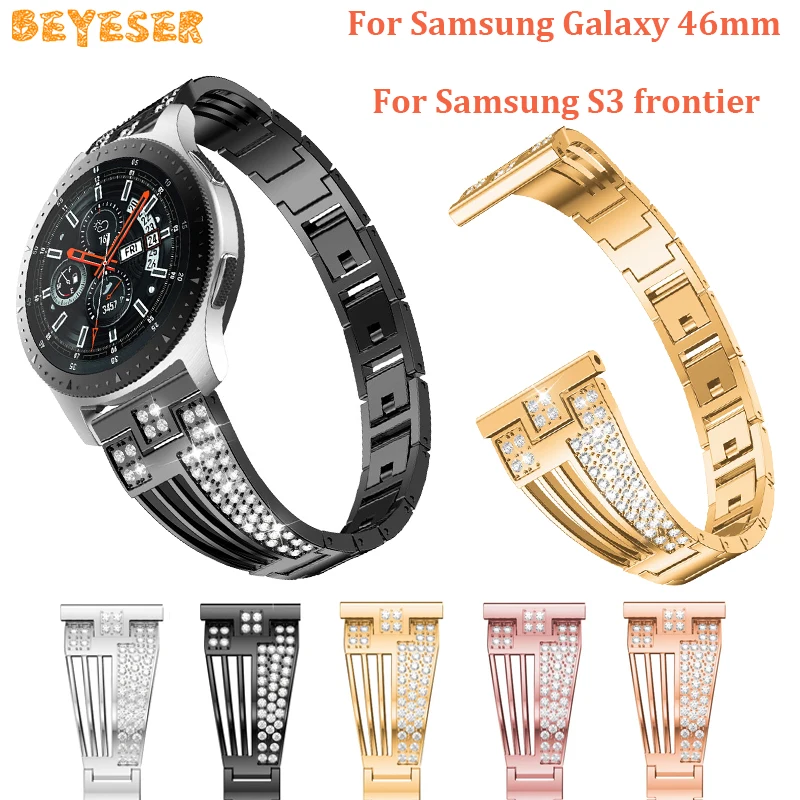 Браслет для Samsung Galaxy 46 мм/gear S3 металлический сменный женский браслет со стразами