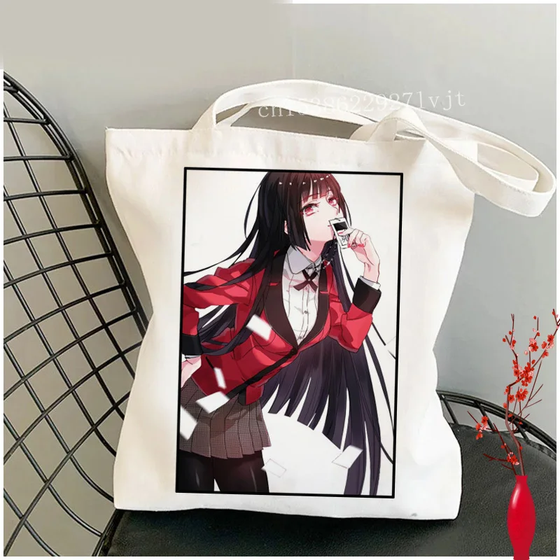 

Kakegurui shopping bag grocery shopping eco cotton bolsa bag bolsas reutilizables ecobag jute shoping sacolas