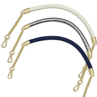 60cm bag strap replacement hardware chain pu leather bag straps for diy handbag handles shoulder straps accessories bag handles