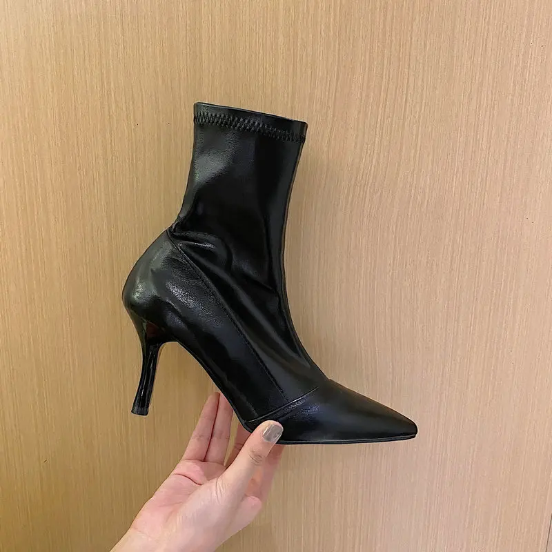 

Short Boots Women Genuine Leather Ankle Boots Women Autumn Winter Side Zipper Boots Party Basic Shoes Woman