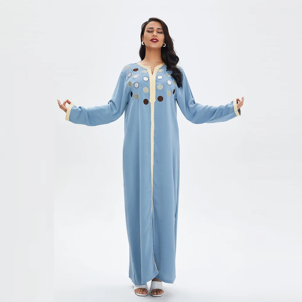 

Ramadan Eid Abaya Dubai Turkey Long Dress Islam Clothing Dresses For Muslim Fashion Women Vestido De Mujer Robe Longue Femme