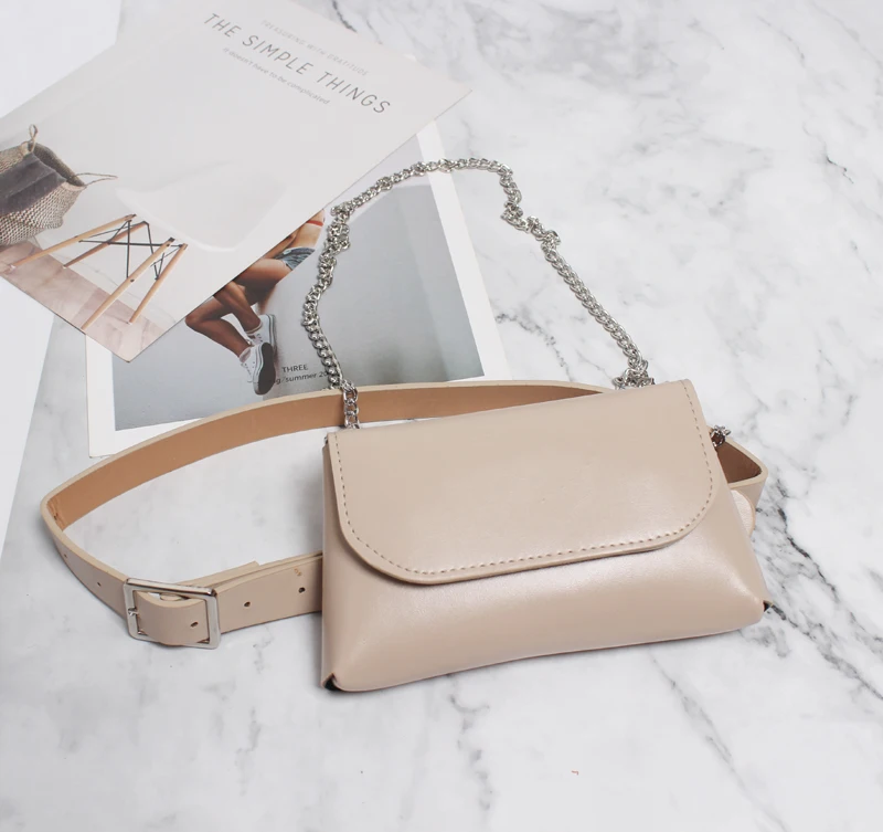 Alligator Leather Belt Bag for Women 2019 Luxury Chains Ladies Shoulder Waist Bags Phone Pocket Purse Hip Fanny Packs |