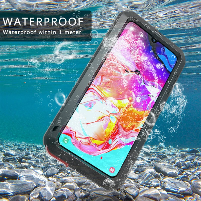 

LOVEMEI Powerful Metal Waterproof Case For Samsung Galaxy A70 Cover ShockProof Armor Defender Full Body Protection Phone Case