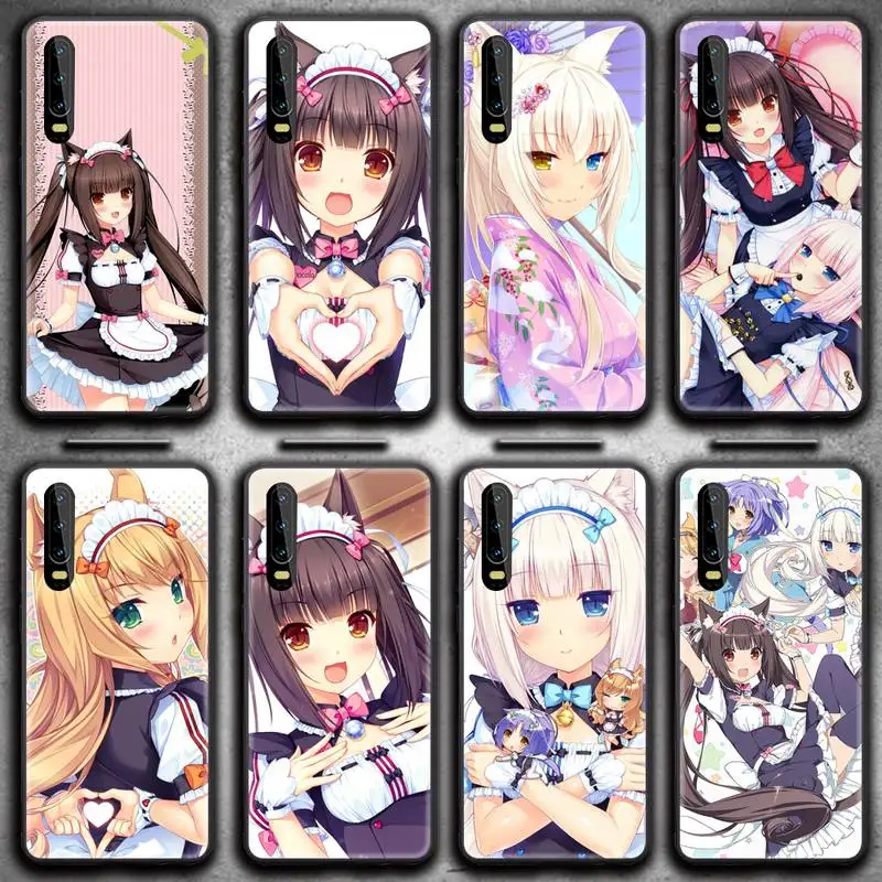 Чехол для телефона Nekopara Chocola ванильный кот девушка Huawei P20 P30 P40 lite E Pro Mate 40 30 20 P Smart