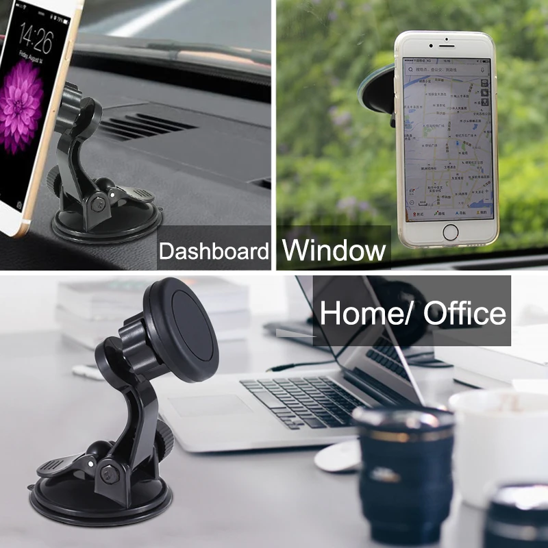 

Adjustable Magnetic Car Holder Windshield Car Phone Holder Magnet Stand Mount Support Dashboard Bracket 360 Rotatable Free Hand